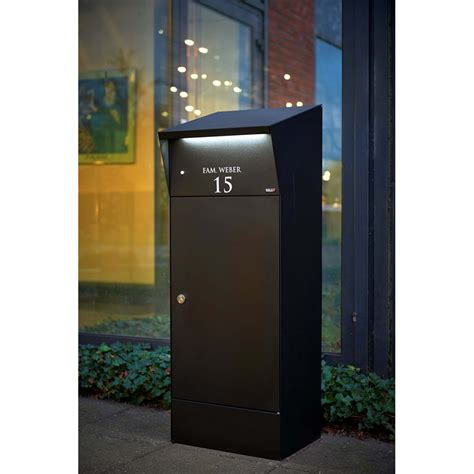 free standing metal post box|freestanding post and parcel box.